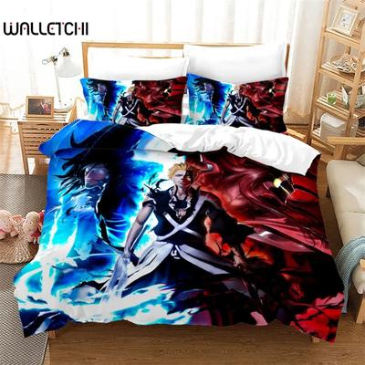 Anime Bleach Kurosaki Ichigo Bedding Set Boys Girls Twin Queen Size Duvet Cover Pillowcase Bed Kids Adult Home Textileextile