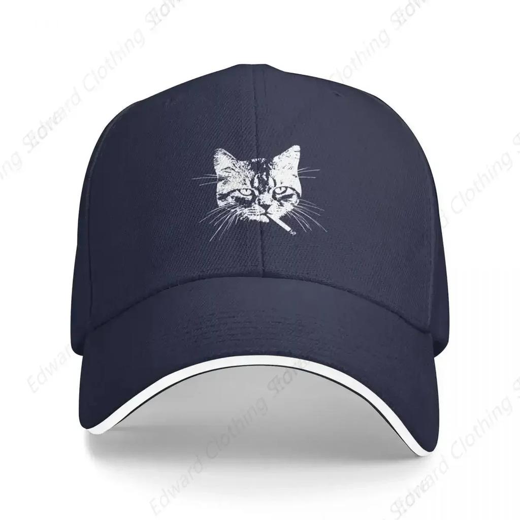 Tabby Cat Smoking Baseball Cap Golf Hat Hat Man Luxury Women's Beach Visor Men's