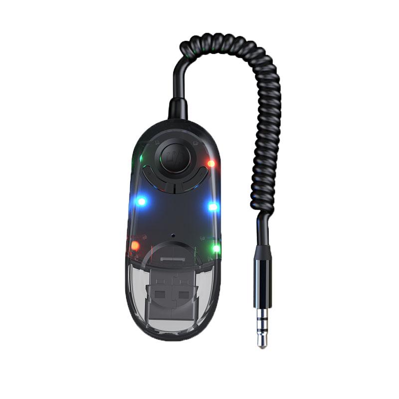 

Автомобильный FM-передатчик Bluetooth 5.3 Aux Handsfree беспроводной автомобильный комплект Авто Радио FM-модулятор Mp3-плеер адаптер со слотом для карты TF