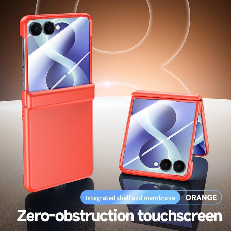 Applicable To Samsung ZFlip8 Folding Mobile Phone Case Zflip7 All-inclusive Matte Skin-sensitive Shell Film Integrated Protective Case Anti-drop