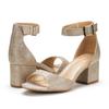 Sandali Donna 5.5cm Lucidi Sexy Tacchi Alti Sexy Punta Aperta Tacchi Spessi Cinturino con Fibbia Sandalo Gladiatore Scarpe da Donna