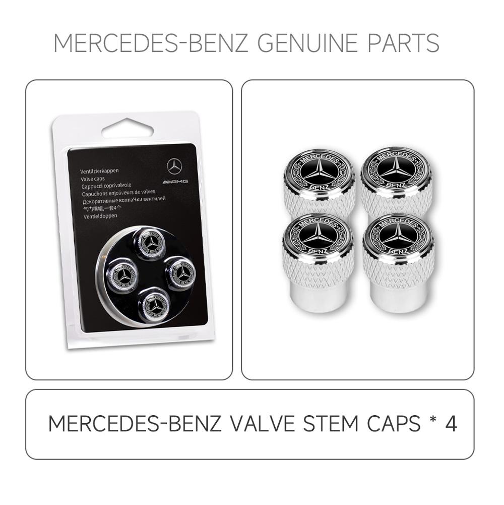 4Pcs Car Tire Valve Stems Cap Knurling Style Tire Valve Cap for Mercedes Benz AMG Brabus Maybach Smart W205 W204 GLC CLA GLK