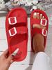 Fashion Women's Thick-Soled 4cm Platform Slippers Summer New Non-Slip Casual Beach Sandals Outdoor Indoor Comfortable Buckle Slides