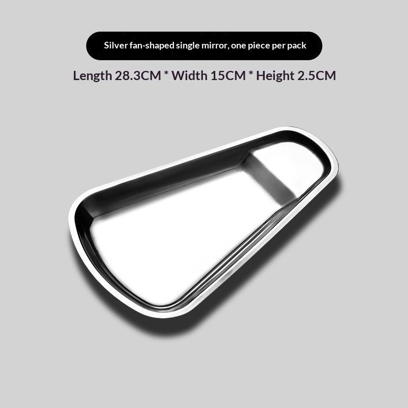 Korean Style Stainless Steel Buffet Tray Holder Food Clip Bread Clip Fan Shaped Plate Cutlery Holder Fries Tray