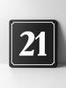 Metal House Number Sign, Black White Contrast, Outdoor Wall Decor for Home Street