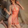 Original Erotic Underwear Sexy Ancient-style Phoenix Print See-through Cheongsam Pajamas Uniform Supplies Set 8737