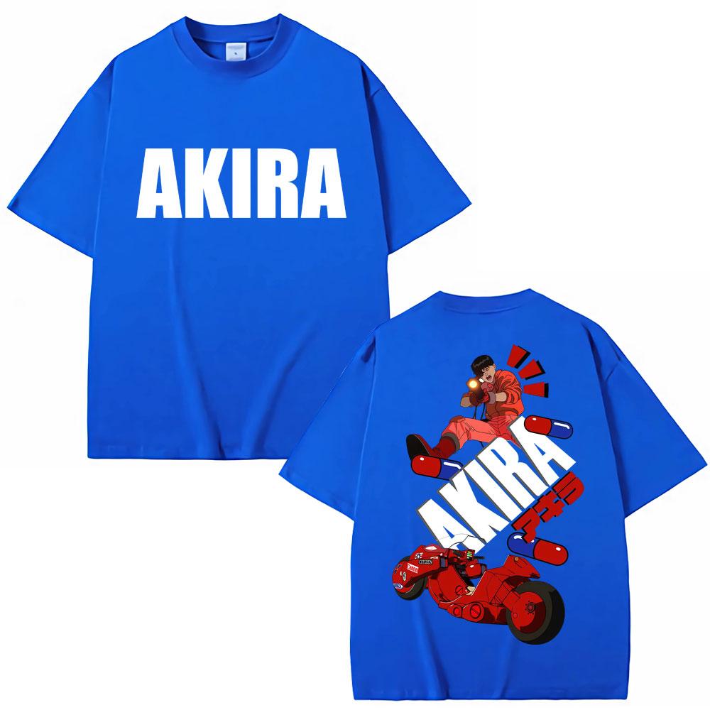 Japan Anime Akira Vintage T Shirt Science Fiction Movie Shotaro Kaneda T-shirts Breathable Cotton Casual Oversized Tee Shirt