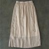 Johnature Women Vintage Solid Color Skirts Elastic Waist Ramie High Quality Cloths Summer Loose Female A-Line Skirts
