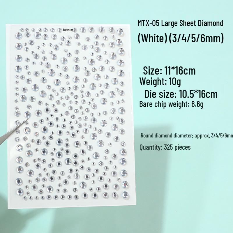 15-Color Crystal & Acrylic Face Stickers - Stage Beauty Diamonds