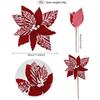 Artificial Maple Leaf Artificial Christmas Flower 28cm Gold Champagne Christmas Flower Christmas Tree Decorative Flower