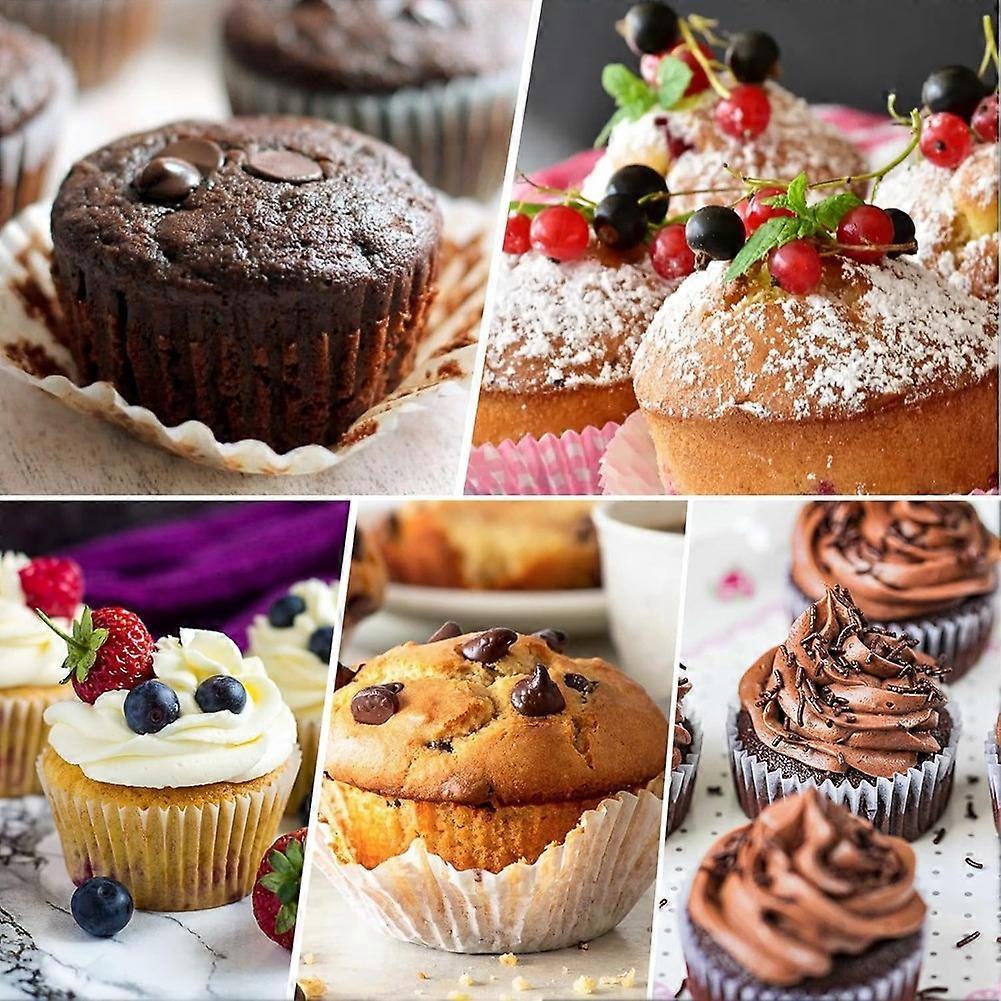 6er Straight Side Jumbo English Muffin Cupcake Backform mit Deckel Hamburger Burger Brötchen Antihaft Backblech Form