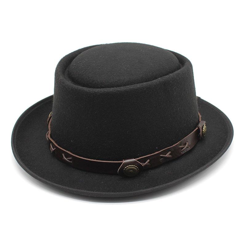

Woolen Hat Children S Classic Versatile Top Hat Model Catwalk Stage Performance Jazz Hat M（56-58cm） чорний