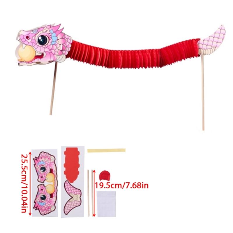Chinese Snake Dance Craft Set Handmade 3D Snake Paper Puppet Set for Children Adult School Kindergarten
