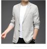 Herren Casual Frühling/Herbst Baumwolle Leinen Blazer Jacke