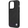 Case for iPhone 14 Pro BMW Leather Quilted Black