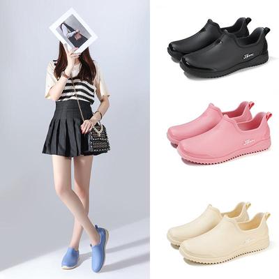 Eleganti Stivali da Pioggia Impermeabili da Donna a Caviglia Bassa - Scarpe in Gomma Antiscivolo per Lavoro in Cucina (Collezione Estiva)
