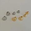 Real  Sterling Silver 10/13MM 14K Gold Round Hoop Earrings for Women Minimalist Geometric Fine  Trendy Accessories