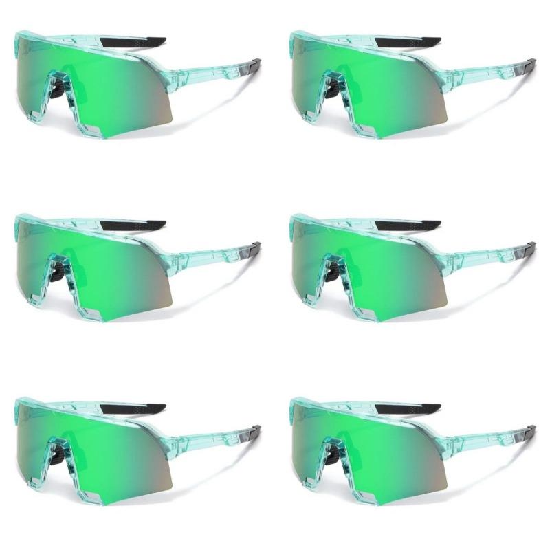 6PCS UV400 Cycling Sunglasses Men Women Bike Shades Sunglass Outdoor Sports Bicycle Dustproof Goggles Glasses For Men Women