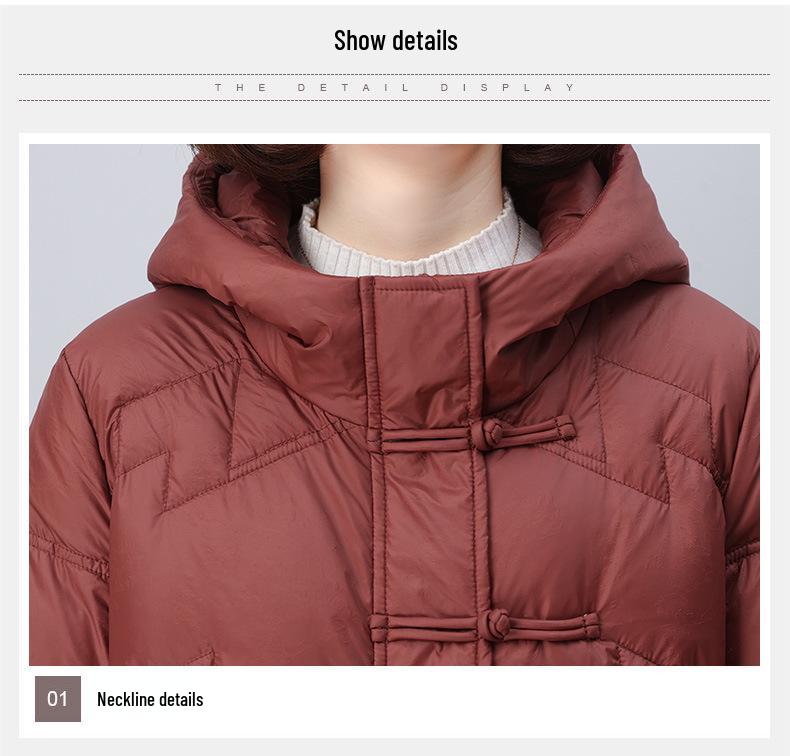 Women's Winter Plus Size Cotton Coat - Fashionable, Thick, and Age-Reducing for Middle-aged and Elderly