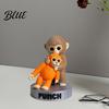 Office Desk Monkey Ornament Figurine 3D Printed Cute Holding Plush Toy PLA Material Desktop for Living Room Bedroom Tabletop Decoration Small
