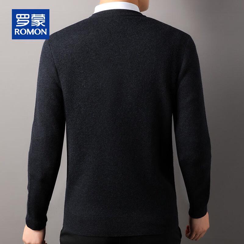 ROMON Men's 100% Pure Wool V-Neck Sweater