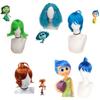 Inside Out 2 Cosplay Wig Blue Short Curly Sadness Disgust Joy Wig Party Headgear Synthetic Wigs