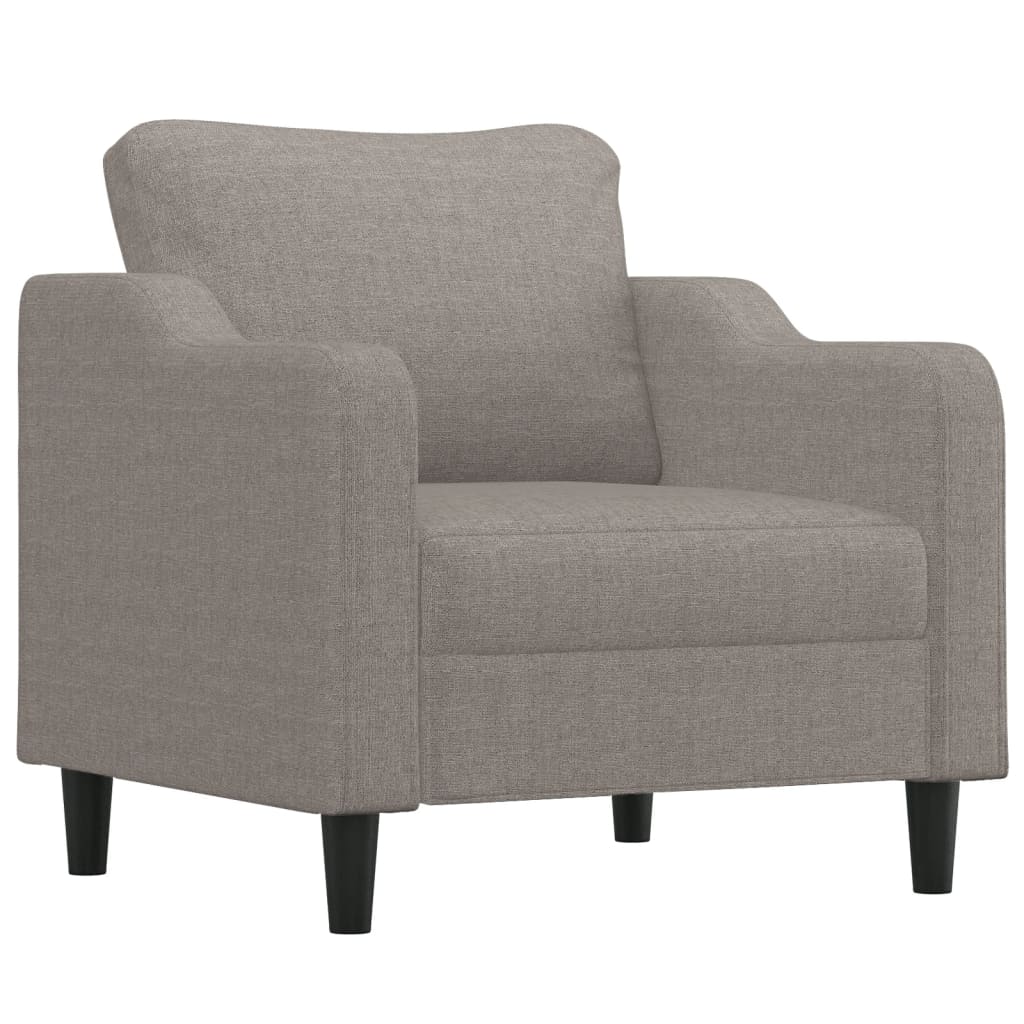 Vidaxl 3-Piece Lounge Set With Cushions, Taupe, Fabric