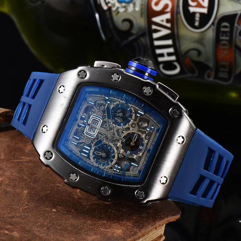 Iridescent Wine Barrel Men's Multifunctional Waterproof Watch