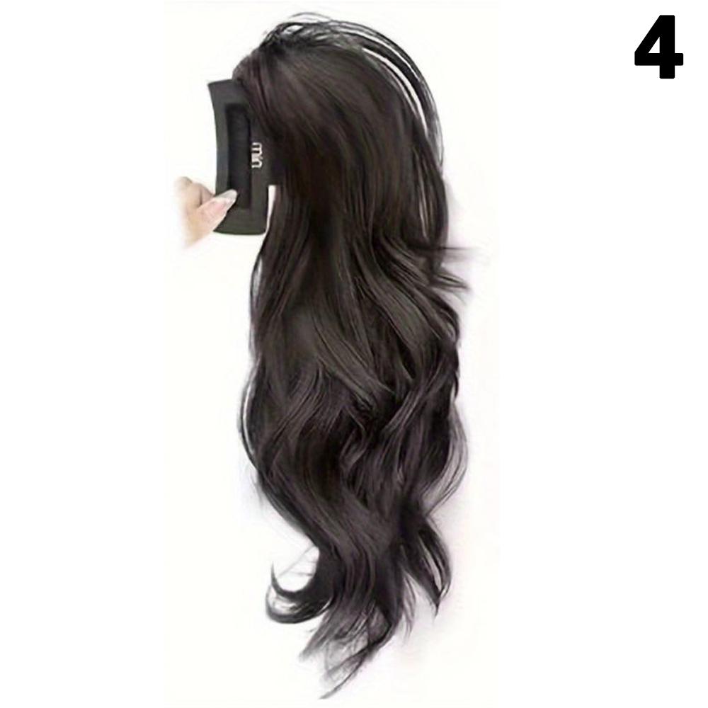 

Женский синтетический хвост MERISIHAIR с большими волнистыми когтями, милый парик с полусвязанным хвостом, пушистые черные шиньоны 30cm