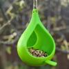 Plastic Bird Feeder House with Perch Pole Wild Bird Feeder Rainproof Feeding Station  Garden Yard
