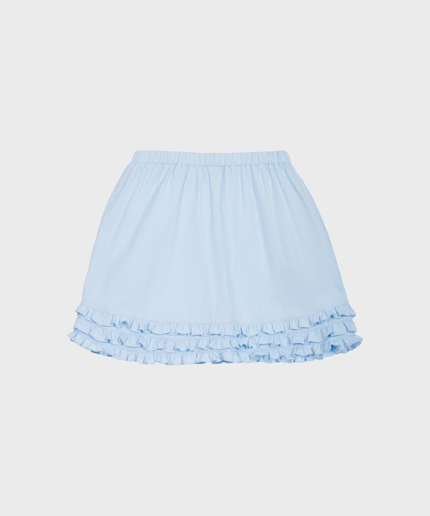 Alkialka Pintuck Frill Skirt (Blue)