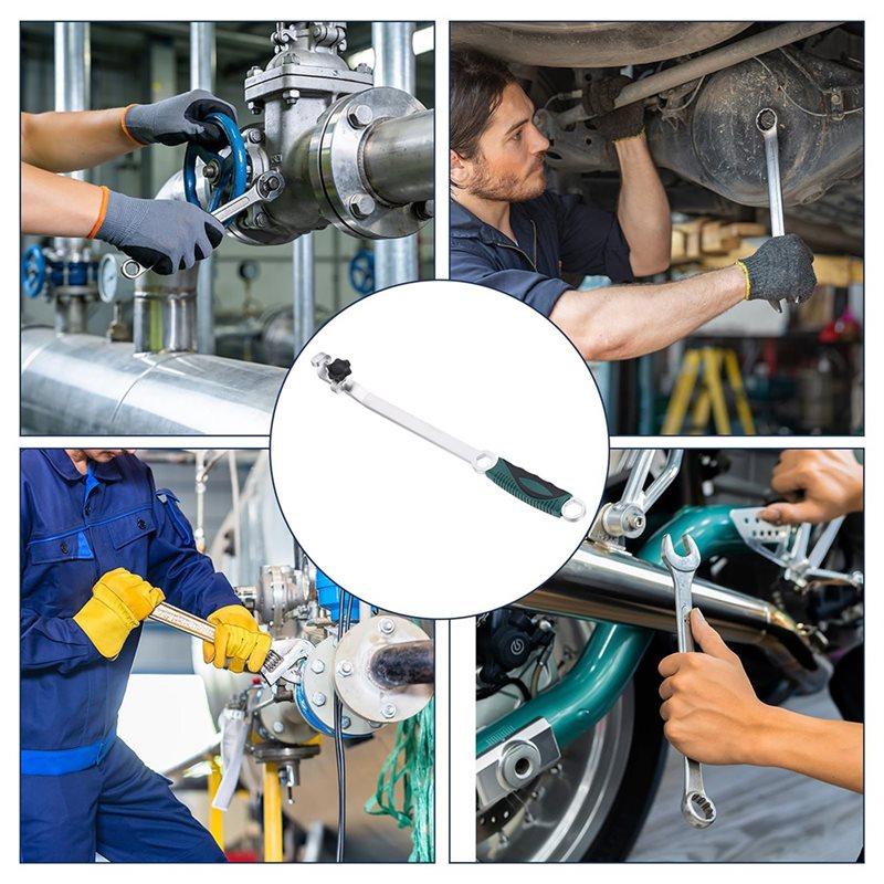 ABKP-Wrench Extender Tool, Torque Adapter Extension Bar 15.7" Long, Non-Slip Grip For Tightening & Loosening Nuts/Bolts