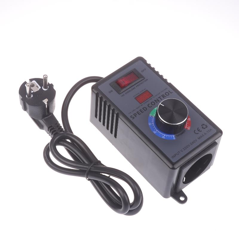 1PCS 220V/110V 4000W Fan Speed Controller 10A Overload Protection Angle Grinder Governor Hand Electric Drill Speed Regulation