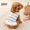 Sleeveless Dog Dress Colorful Striped Dress Stretchy Outfit