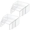 3pcs Clear Acrylic Display Risers Rack Stackable Cupcake Stand Showcase For Dessert Cosmetics