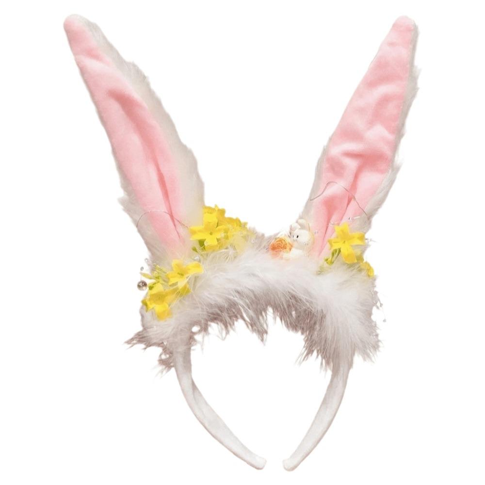 Tassel Mid-Autumn Festival Headband Flower Rabbit Ear Hair Ornament Rabbit Hair Band Festival Style B