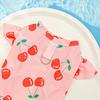 Cherry/Flower Printed Dog Dress Summer Pet Princess Skirt for Small Medium Girl