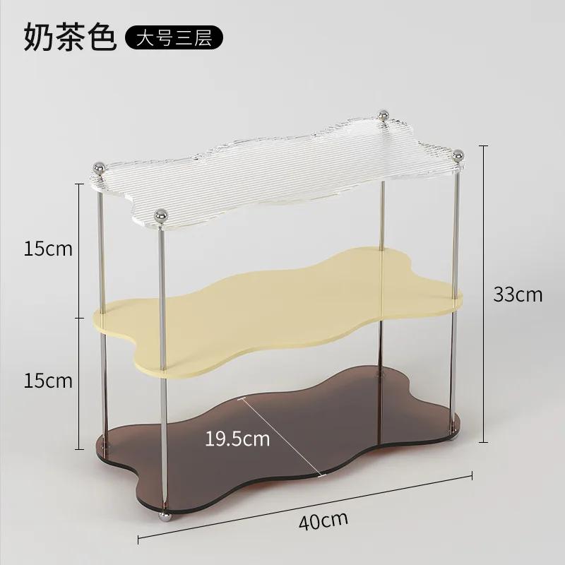 2/3layer Acrylic Storage Rack Bathroom Organizer Makeup Organizer Decorative Tray Perfume Display Rack Storage Organizer Shelf