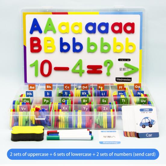 1 Set Magnetic English Letter Toy Colorful Uppercase Lowercase Letter Number Learning Preschooler