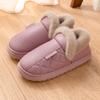 Lidani waterproof cotton shoes men's autumn and winter home thermal bag and new thick-soled non-slip leather cotton shoes women