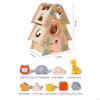 Matching Blocks Sorting Box Game Interactive Shape Color Recognition Wooden Sorter for