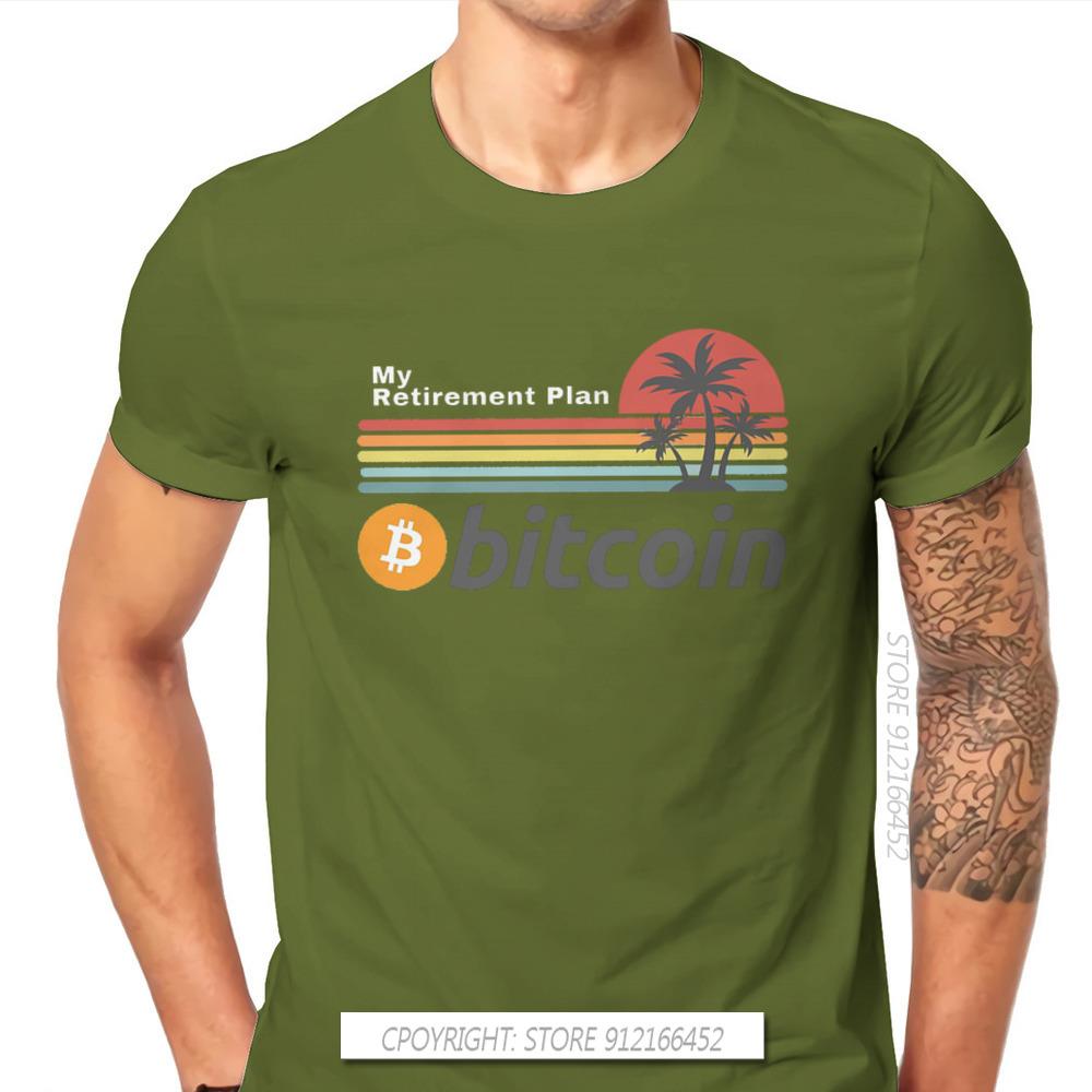 Bitcoin Cryptocurrency Meme My Retirement Plan Tshirt Classic Fashion Men's Clothing Tops Plus Size Pure Cotton O-Neck T Shirt