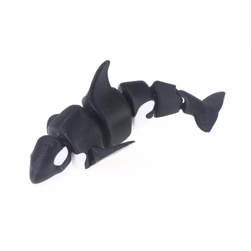 3D Printed Small Animal Joint Flexible Simulation Shark, Killer Whale Ornament Home Decoration Perfect Gift For Friends Family