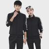 Men's Casual Korean-Style Sports Suit: Spring and Autumn Sweater with Three Stripes, Jacket, and Pants - Unisex, Loose Fit, Two-Piece Set.