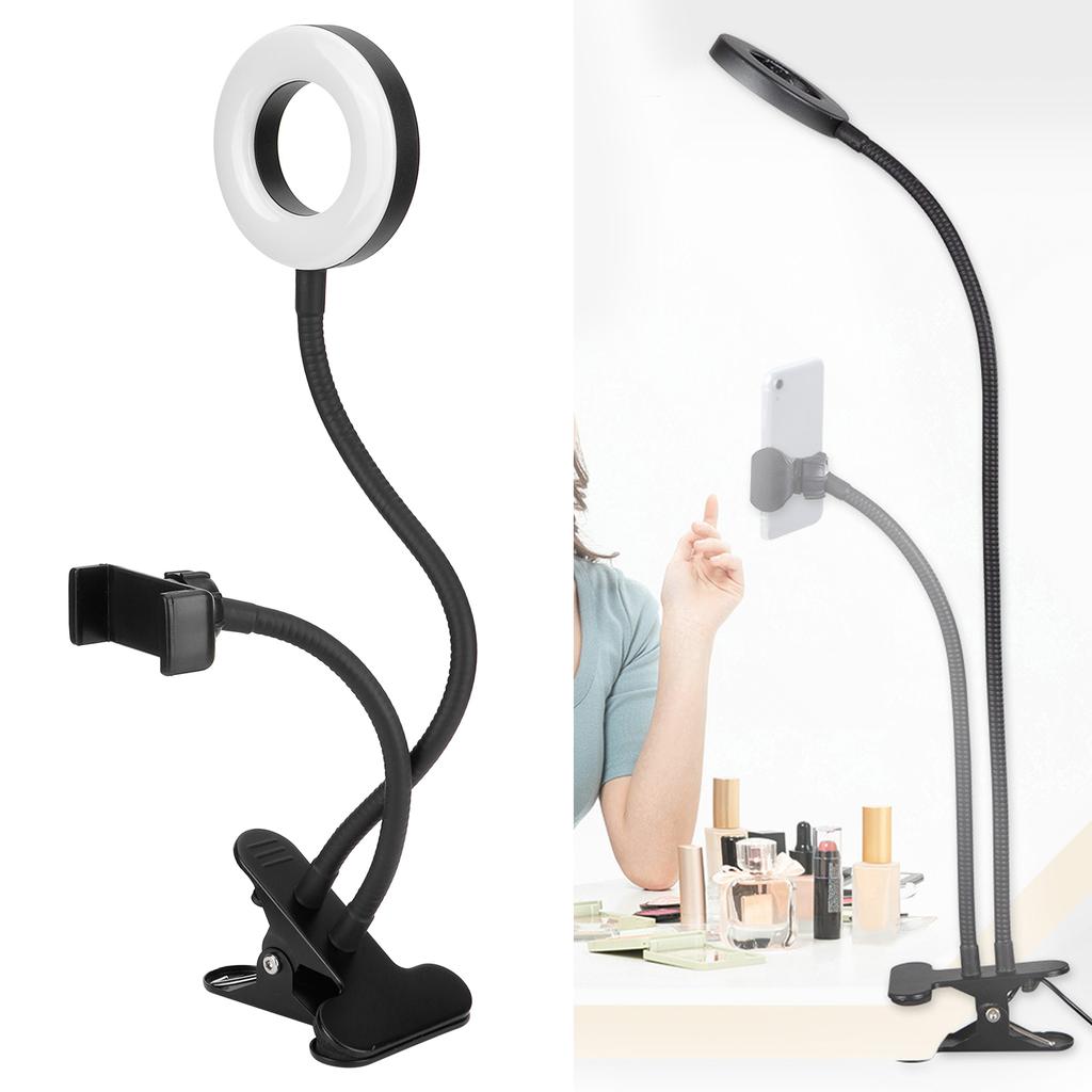 USB Fill Light LED Ring Light 10 Gears Dimming with Clip for Live Photography Reading Embroidery