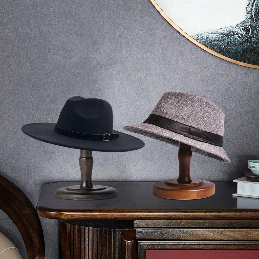 CHADWICK Hat Bronze Medium Size Vintage Hat Hat Hat Stand Stand, Wooden, Color, (Height 21cm, 161621cm), Style, Rack, Hanger,