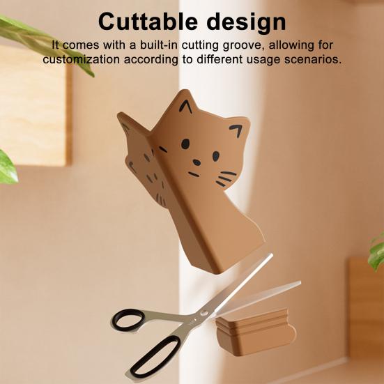 Cat Silicone Anti-Collision Pad Self-Adhesive Baby-proof Safety Corner Protector Thickened Home Living Room Wall Corner Protection Bumper Guard