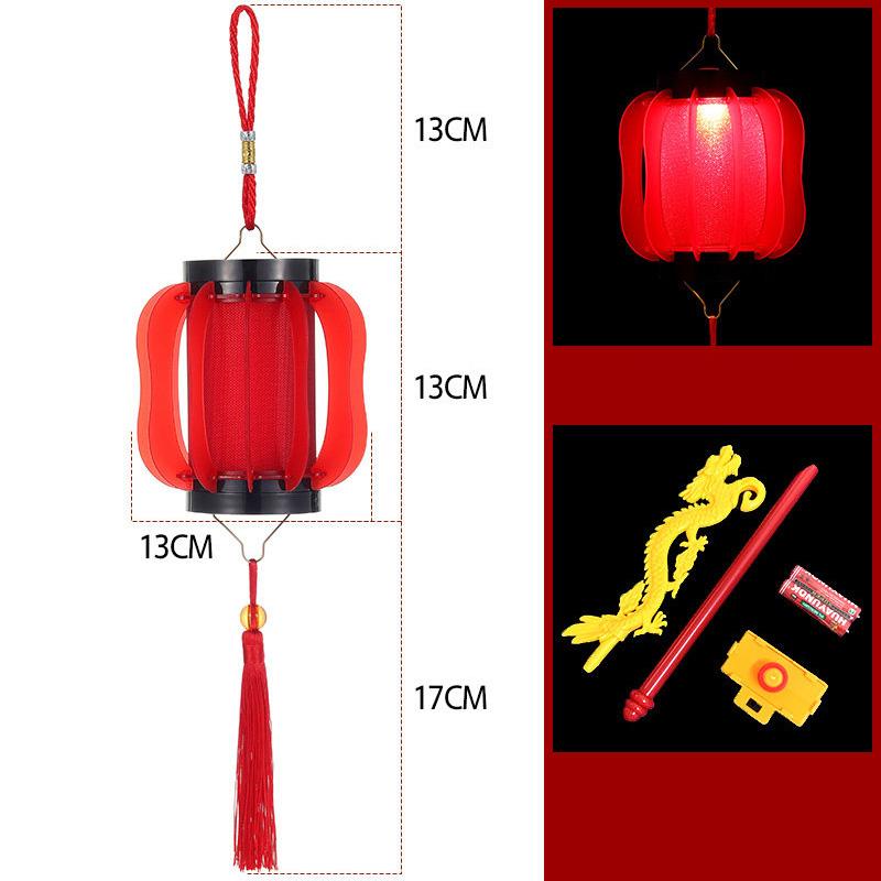 Horse Year New Year Lantern Chinese Style Red Handheld Lantern Tassel Cloth Lantern Hanging Ornament Festival Celebration