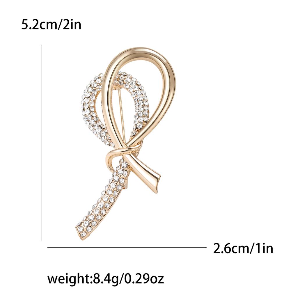 Modisches Temperament, Sinn für Nischendesign, Diamantbandbrosche, hochwertiger, schlichter, stimmungsvoller Pullover, Anzugnadel