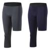 Men Base Layer Exercise Cropped Trousers Running Tight Sports One Leg Leggings Basketball Yoga Fitness Cropped Pants